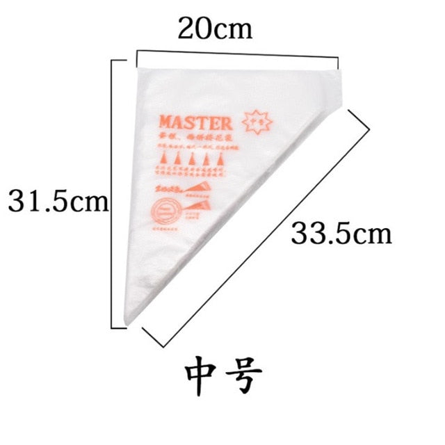 TTLIFE 10Pcs/bag Disposable Piping bag Icing Nozzle Fondant Cake Decorating Pastry Tips Tools Small Large Size cake tools - Cookinero