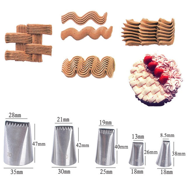 1/3/5/7pc/set of chrysanthemum Nozzle Icing Piping Pastry Nozzles kitchen gadget baking accessories Making cake decoration tools - Cookinero