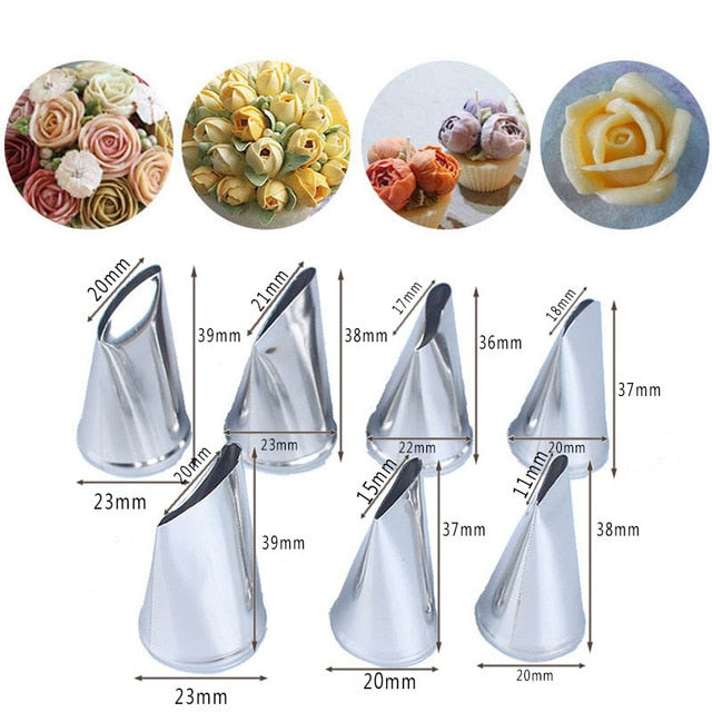 1/3/5/7pc/set of chrysanthemum Nozzle Icing Piping Pastry Nozzles kitchen gadget baking accessories Making cake decoration tools - Cookinero