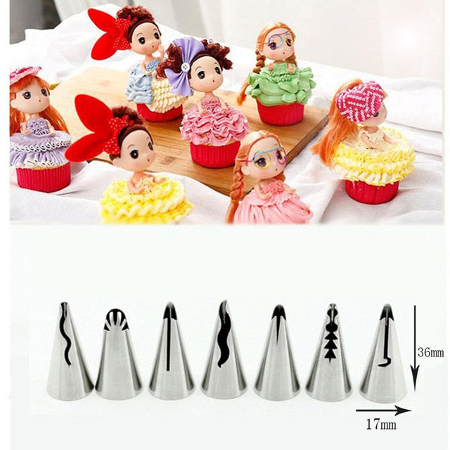 1/3/5/7pc/set of chrysanthemum Nozzle Icing Piping Pastry Nozzles kitchen gadget baking accessories Making cake decoration tools - Cookinero