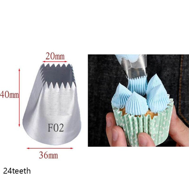 1/3/5/7pc/set of chrysanthemum Nozzle Icing Piping Pastry Nozzles kitchen gadget baking accessories Making cake decoration tools - Cookinero