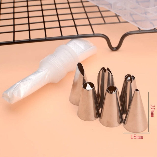1/3/5/7pc/set of chrysanthemum Nozzle Icing Piping Pastry Nozzles kitchen gadget baking accessories Making cake decoration tools - Cookinero