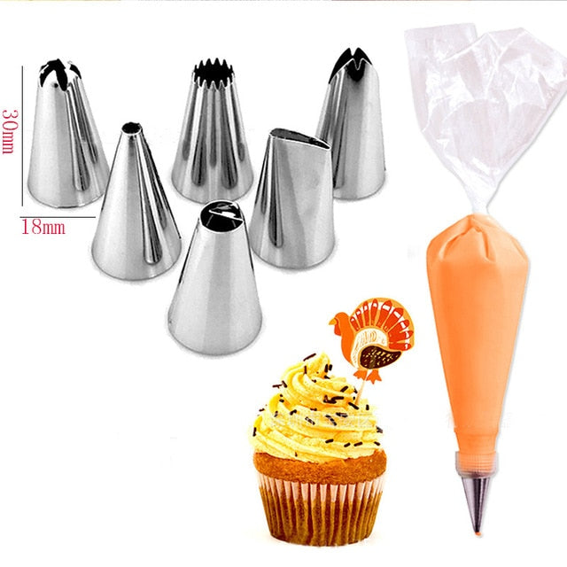 1/3/5/7pc/set of chrysanthemum Nozzle Icing Piping Pastry Nozzles kitchen gadget baking accessories Making cake decoration tools - Cookinero