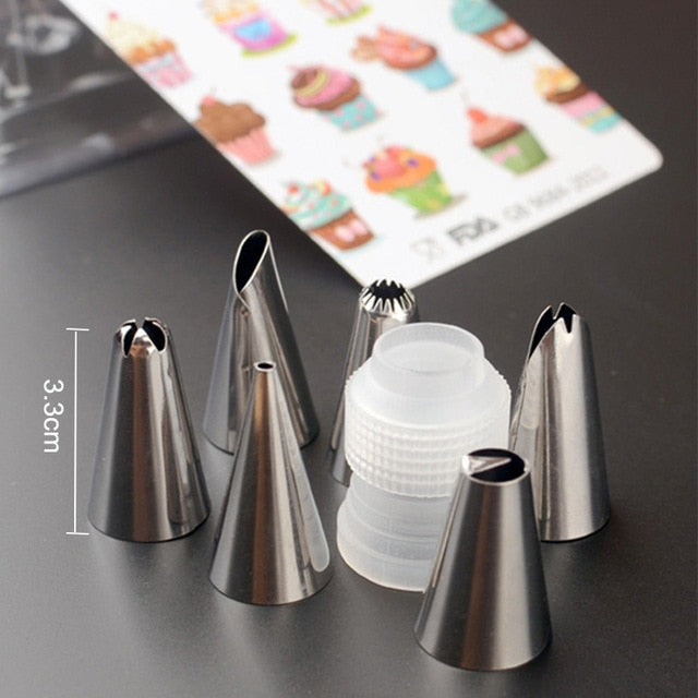 1/3/5/7pc/set of chrysanthemum Nozzle Icing Piping Pastry Nozzles kitchen gadget baking accessories Making cake decoration tools - Cookinero