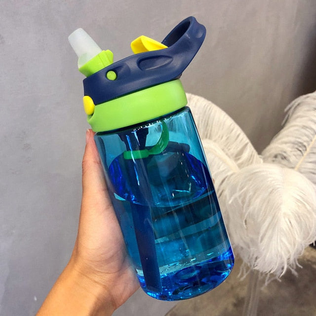 New 500ML 4 Colors Baby Water Bottles Infant Newborn Cup Children Learn Feeding Straw Juice Drinking Bottle BPA Free for Kids - Cookinero