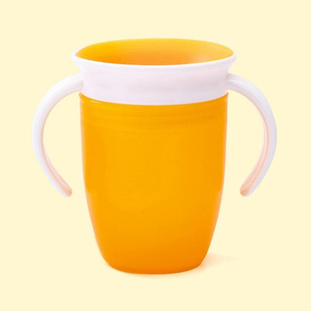 1PC 360 Baby Cups Can Be Rotated Magic Cup Baby Learning Drinking Cup LeakProof Child Water Cup Bottle 240ML Copos Learning cup - Cookinero