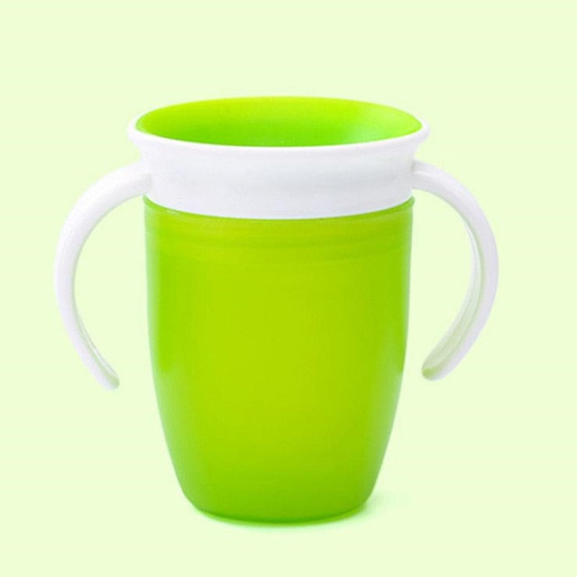 1PC 360 Baby Cups Can Be Rotated Magic Cup Baby Learning Drinking Cup LeakProof Child Water Cup Bottle 240ML Copos Learning cup - Cookinero