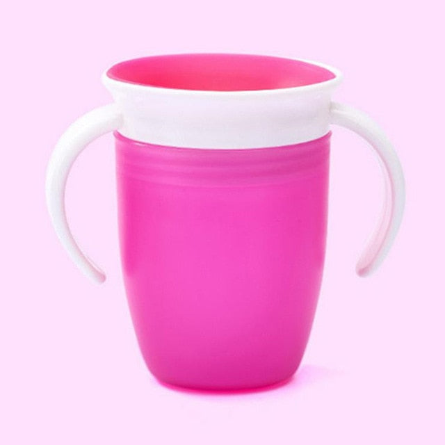 1PC 360 Baby Cups Can Be Rotated Magic Cup Baby Learning Drinking Cup LeakProof Child Water Cup Bottle 240ML Copos Learning cup - Cookinero