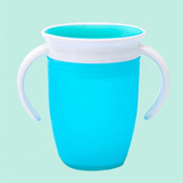 1PC 360 Baby Cups Can Be Rotated Magic Cup Baby Learning Drinking Cup LeakProof Child Water Cup Bottle 240ML Copos Learning cup - Cookinero