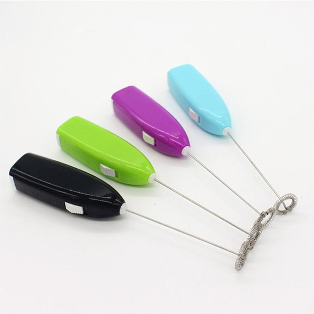 1pc Milk Drink Coffee Whisk Mixer Electric Egg Beater Frother Foamer Mini Handle Stirrer Practical Kitchen Cooking Tool - Cookinero