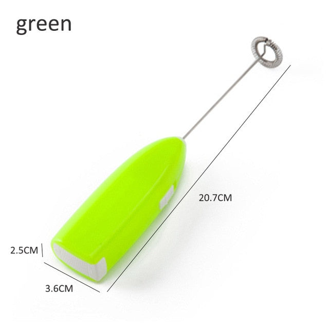 1pc Milk Drink Coffee Whisk Mixer Electric Egg Beater Frother Foamer Mini Handle Stirrer Practical Kitchen Cooking Tool - Cookinero