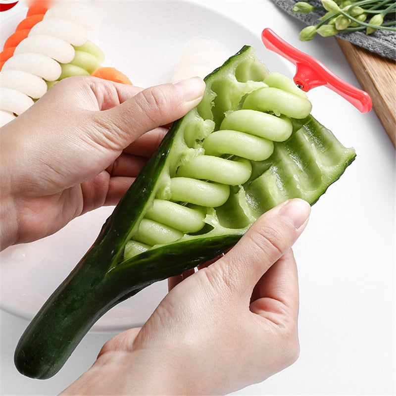 Vegetables Spiral Knife Potato Carrot Cucumber Salad Chopper Easy Spiral Screw Slicer Cutter Spiralizer Kitchen Tools - Cookinero