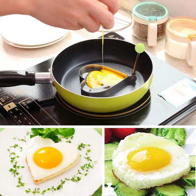 5 Style Stainless Steel Fried Egg Shaper Mould Omelette Decoration Frying Egg Pancake Cooking Tools Kitchen Accessories Tools - Cookinero