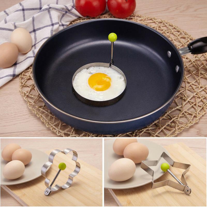 5 Style Stainless Steel Fried Egg Shaper Mould Omelette Decoration Frying Egg Pancake Cooking Tools Kitchen Accessories Tools - Cookinero