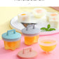 WORTHBUY 4 Pcs/Set Cute Egg Boiler Plastic Egg Poacher Set Kitchen Egg Cooker Tools Egg Mold Form With Lid Brush Pancake Maker - Cookinero
