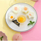 WORTHBUY 4 Pcs/Set Cute Egg Boiler Plastic Egg Poacher Set Kitchen Egg Cooker Tools Egg Mold Form With Lid Brush Pancake Maker - Cookinero