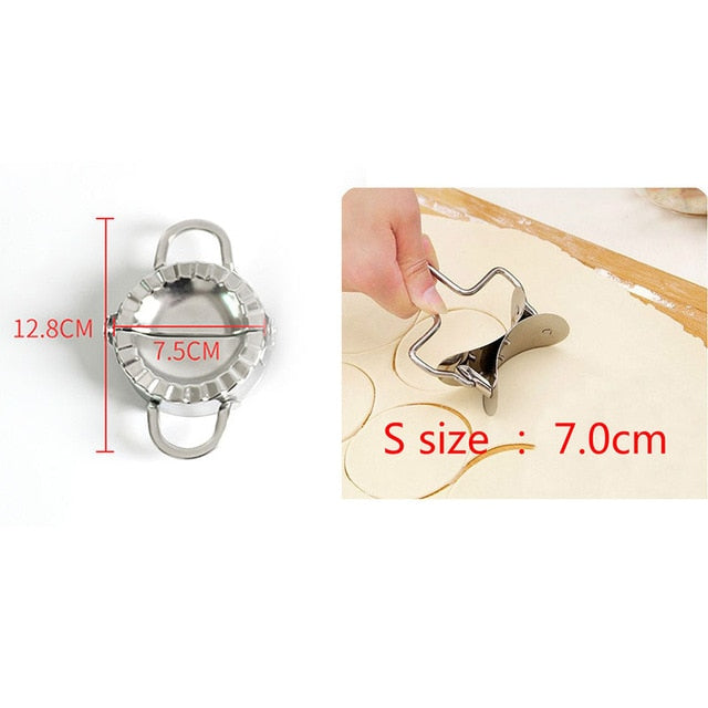 New DIY Dumplings Maker Tool 304 Stainless Steel Jiaozi Pierogi Mold Dumpling Mold Clips Baking Molds Pastry Kitchen Accessories - Cookinero