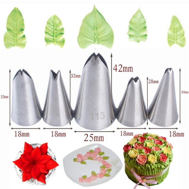 1/3/5/7pc/set of chrysanthemum Nozzle Icing Piping Pastry Nozzles kitchen gadget baking accessories Making cake decoration tools - Cookinero