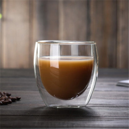 80/250/350/450ml Heat-resistant Double Wall Glass Cup Beer Coffee Cups Handmade Healthy Drink Mug Tea Mugs Transparent Drinkware - Cookinero