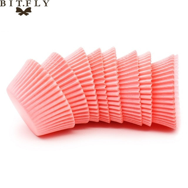 BITFLY 100Pcs Rainbow Cupcake Paper Liners Muffin Cases Cup Cake Topper Baking Tray Kitchen Accessories Pastry Decoration Tools - Cookinero