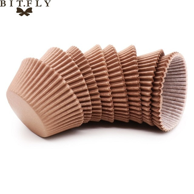 BITFLY 100Pcs Rainbow Cupcake Paper Liners Muffin Cases Cup Cake Topper Baking Tray Kitchen Accessories Pastry Decoration Tools - Cookinero