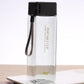 Cute New Square Tea Milk Fruit Water Cup 500ml for Water Bottles drink with Rope Transparent Sport Korean style Heat resistant - Cookinero