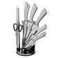 KITCHEN KNIFE SET 8 ITEMS SHARP BEAUTIFUL CONVENIENT STAINLESS STEEL KNIVES IN A BOX - Cookinero