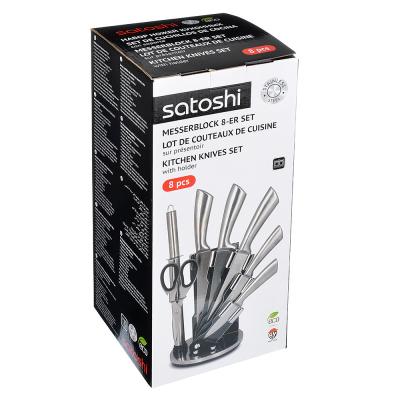 KITCHEN KNIFE SET 8 ITEMS SHARP BEAUTIFUL CONVENIENT STAINLESS STEEL KNIVES IN A BOX - Cookinero