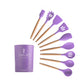 9/10/12PCS Silicone Cooking Utensils Set Non-stick Spatula Shovel Wooden Handle Cooking Tools Set With Storage Box Kitchen Tools - Cookinero