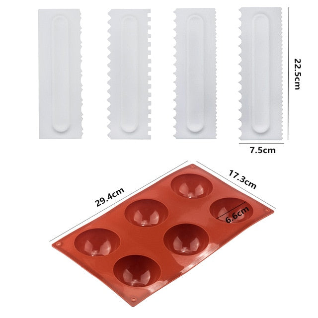 Ball Sphere Silicone Mold For Cake Pastry Baking Chocolate Candy Fondant Bakeware Round Shape Dessert Mould DIY Decorating - Cookinero