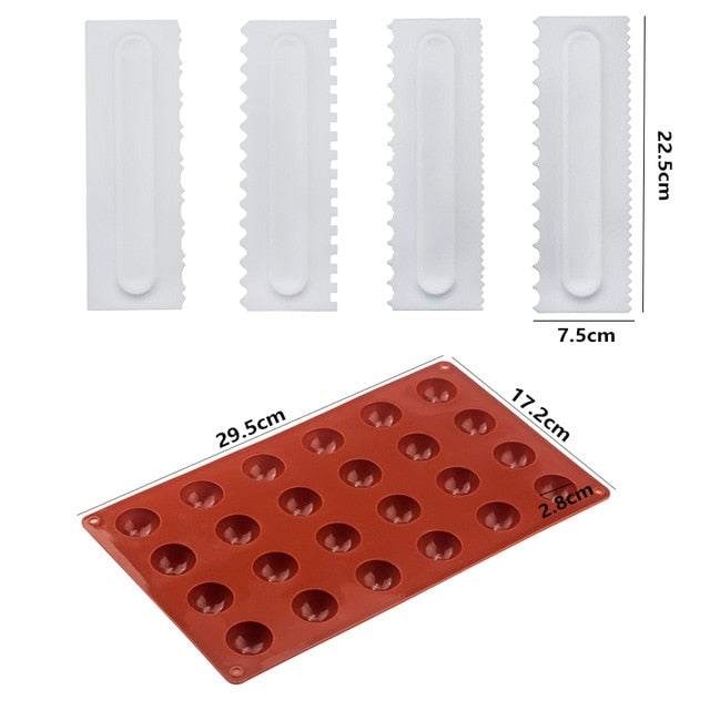 Ball Sphere Silicone Mold For Cake Pastry Baking Chocolate Candy Fondant Bakeware Round Shape Dessert Mould DIY Decorating - Cookinero