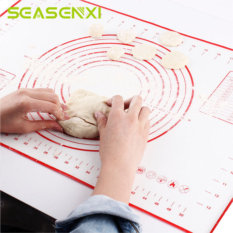 Silicone Baking Mats Sheet Pizza Dough Non-Stick Maker Holder Pastry Kitchen Gadgets Cooking Tools Utensils Bakeware Accessories - Cookinero