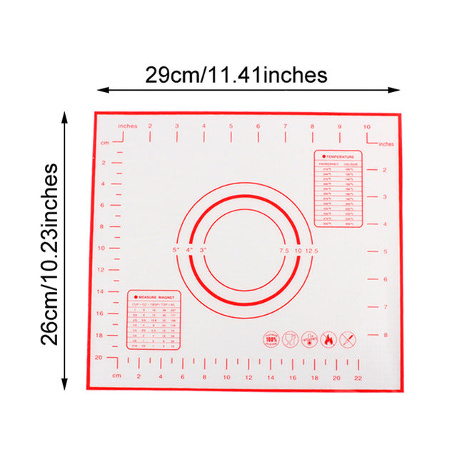 Silicone Baking Mats Sheet Pizza Dough Non-Stick Maker Holder Pastry Kitchen Gadgets Cooking Tools Utensils Bakeware Accessories - Cookinero