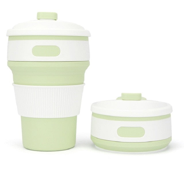 Coffee Mugs Travel Collapsible Silicone Cup Folding Water Cups BPA FREE Food Grade Drinking Ware Mug Tea Coffee Cups - Cookinero