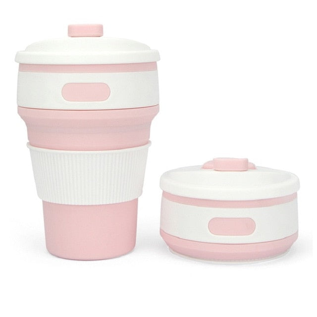 Coffee Mugs Travel Collapsible Silicone Cup Folding Water Cups BPA FREE Food Grade Drinking Ware Mug Tea Coffee Cups - Cookinero