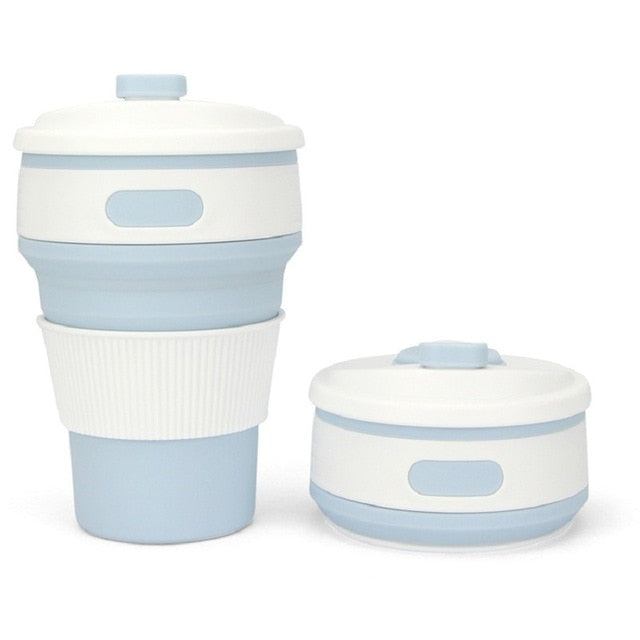 Coffee Mugs Travel Collapsible Silicone Cup Folding Water Cups BPA FREE Food Grade Drinking Ware Mug Tea Coffee Cups - Cookinero