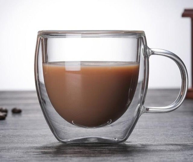 Heat-resistant Double Wall Glass Cup Beer Coffee Cup Handmade Creative Beer Mug Tea Cup Whiskey Glass Cups Drinkware - Cookinero