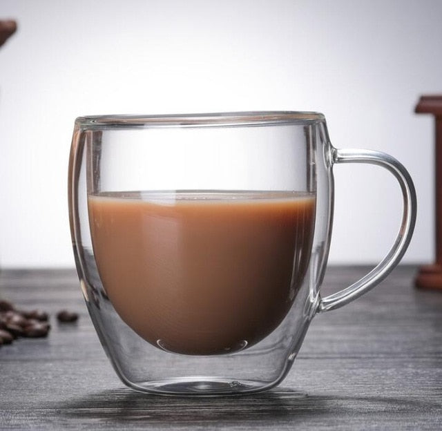 Heat-resistant Double Wall Glass Cup Beer Coffee Cup Handmade Creative Beer Mug Tea Cup Whiskey Glass Cups Drinkware - Cookinero