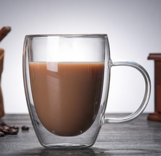Heat-resistant Double Wall Glass Cup Beer Coffee Cup Handmade Creative Beer Mug Tea Cup Whiskey Glass Cups Drinkware - Cookinero