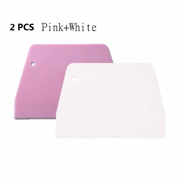 2PCS Dough Scrapers Cream Smooth Cake Spatula Baking Scraper Multipurpose Kitchen Scrapers for Pizza Dough Pastry Cake - Cookinero