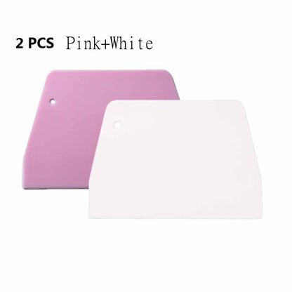 2PCS Dough Scrapers Cream Smooth Cake Spatula Baking Scraper Multipurpose Kitchen Scrapers for Pizza Dough Pastry Cake - Cookinero