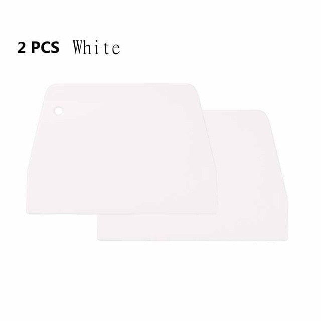 2PCS Dough Scrapers Cream Smooth Cake Spatula Baking Scraper Multipurpose Kitchen Scrapers for Pizza Dough Pastry Cake - Cookinero