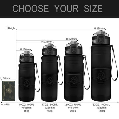 ZORRI Bottle For Water Protein Shaker Portable Motion Sports Water Bottle Bpa Free Plastic For Sports Camping Hiking Gourde - Cookinero