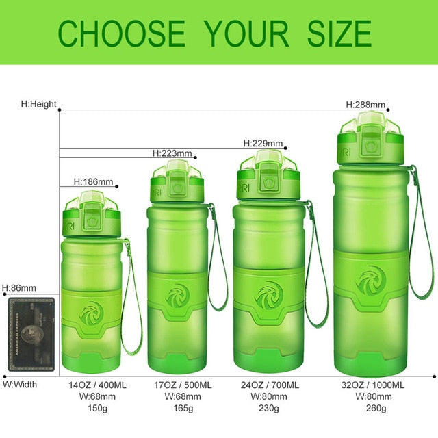 ZORRI Bottle For Water Protein Shaker Portable Motion Sports Water Bottle Bpa Free Plastic For Sports Camping Hiking Gourde - Cookinero