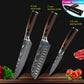 Kitchen knives Set Professional Chef Knives Japanese 7CR17 440C High Carbon Stainless Steel Imitation Damascus Pattern Knife Set - Cookinero