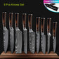 Kitchen knives Set Professional Chef Knives Japanese 7CR17 440C High Carbon Stainless Steel Imitation Damascus Pattern Knife Set - Cookinero