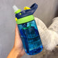 New 500ML 4 Colors Baby Water Bottles Infant Newborn Cup Children Learn Feeding Straw Juice Drinking Bottle BPA Free for Kids - Cookinero