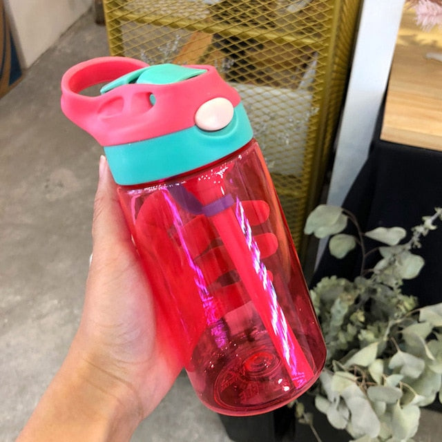 New 500ML 4 Colors Baby Water Bottles Infant Newborn Cup Children Learn Feeding Straw Juice Drinking Bottle BPA Free for Kids - Cookinero