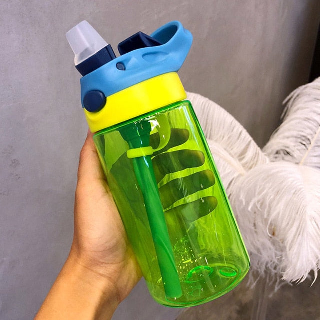 New 500ML 4 Colors Baby Water Bottles Infant Newborn Cup Children Learn Feeding Straw Juice Drinking Bottle BPA Free for Kids - Cookinero