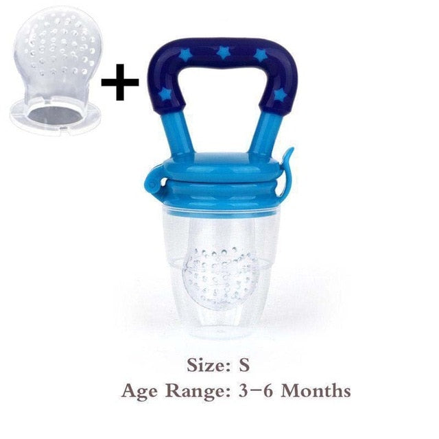 Baby Food Feeder Pacifier Fresh Fruit Feeder Infant Teething Toy Nibbler Teether Pacifier Safe Silicone Pacifier for Baby S M L - Cookinero